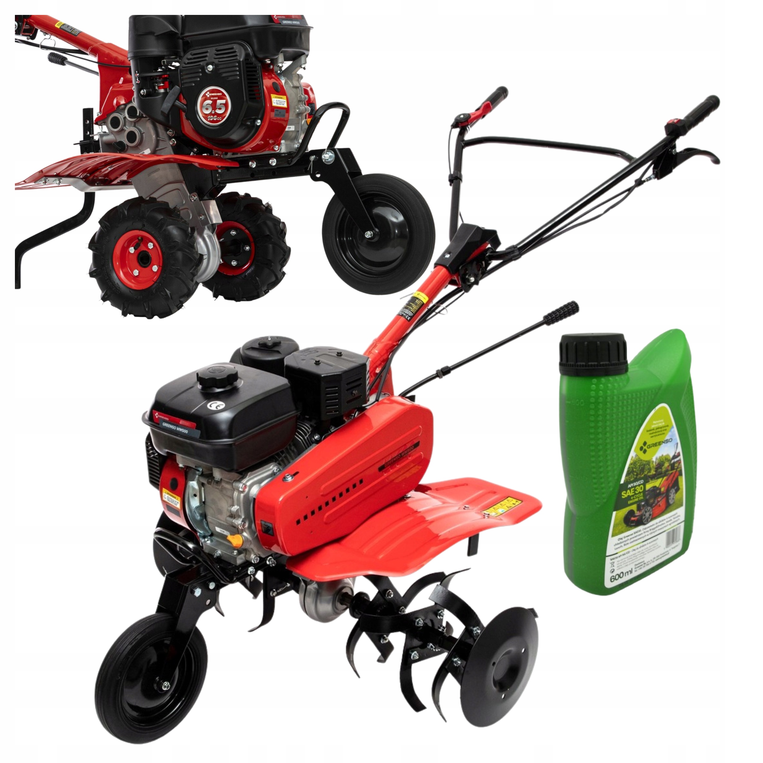 Benzínový kultivátor 6,5 HP, pracovná šírka 100 cm GREENSO WM500